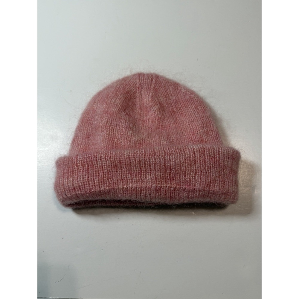 Sandro Paris Pink Hat Mohair Wool Polyamide Wool Beanie MSRP $120